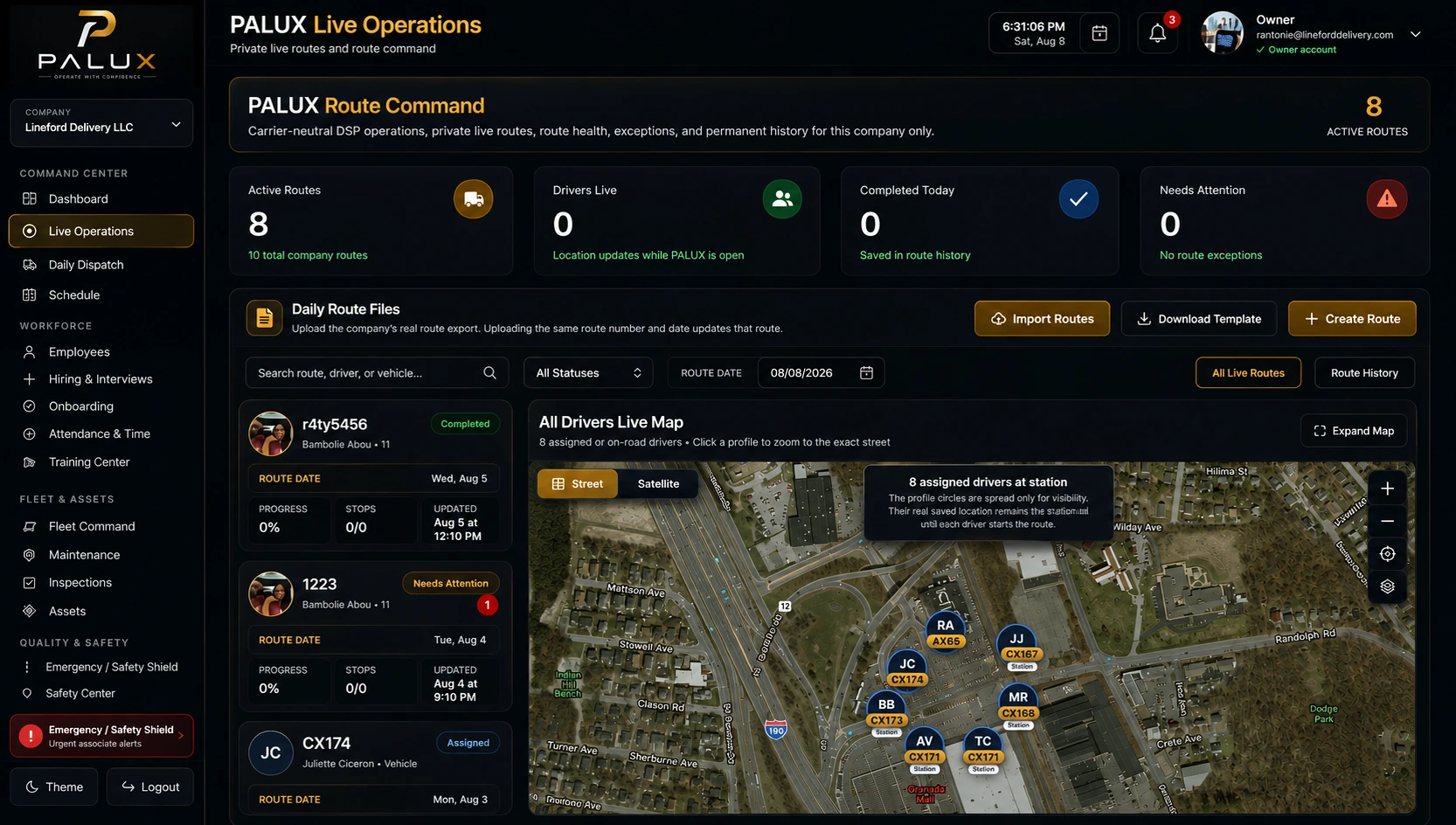 PALUX Live Operations